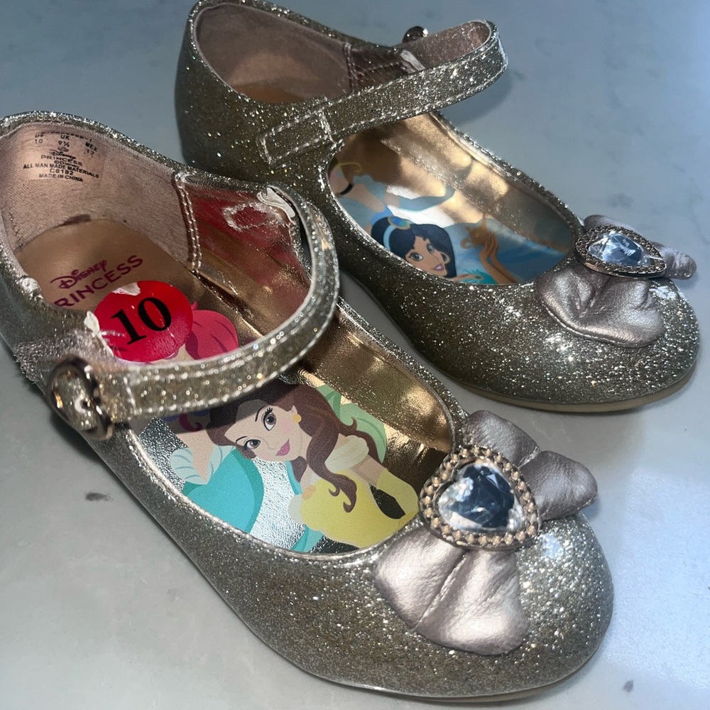 Disney Princess Gold Glitter  Shoes